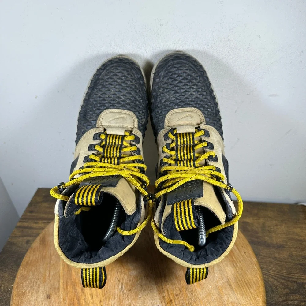 Nike Air Force 1 High Lunar Force Men's Wheat Black Boots Size 11 918882-701